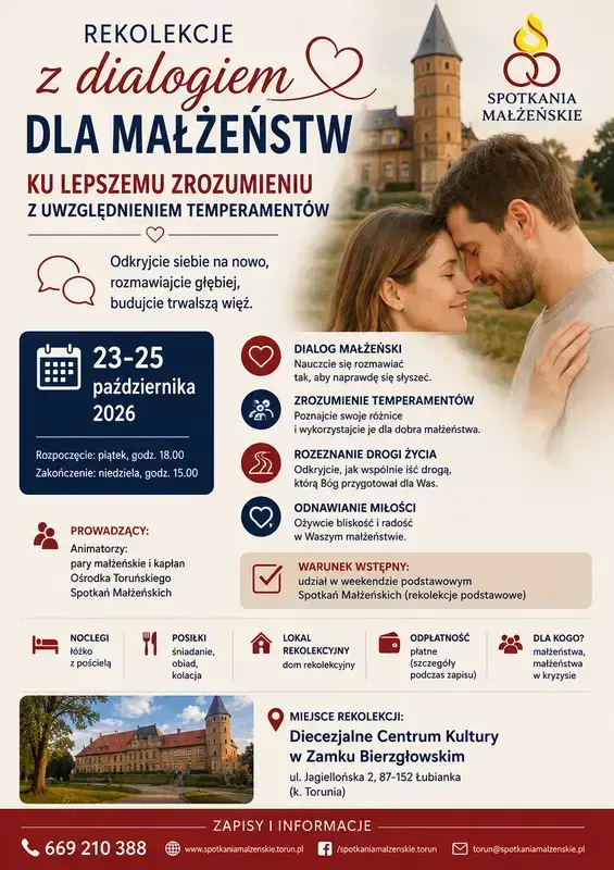 Rekolekcje z dialogiem dla małżeństw